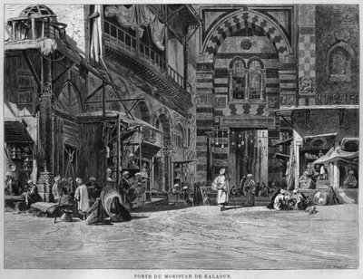 Gate of Biwaristande Qalawim, from LEgypte, by Georg Moritz Ebers, 1881 by French School