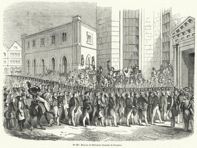 Gathering of the German parliament in Frankfurt by French School