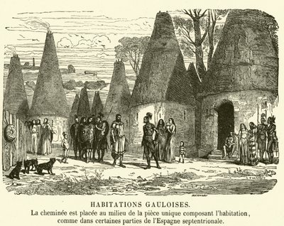 Gaulish houses by French School