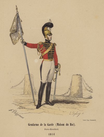 Gendarme of the Guard (House of the King), Standard Bearer by French School