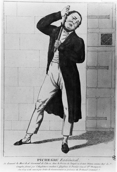 General Charles Pichegru strangling himself in the Temple by French School