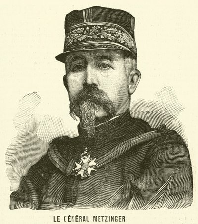 General Leon Frederic Hubert Metzinger, French Soldier (engraving) by French School