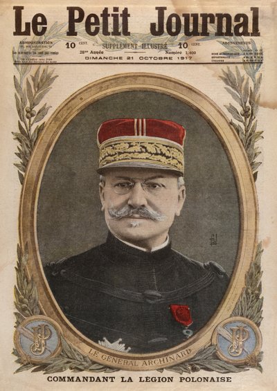 General Louis Archinard, front cover illustration from Le Petit Journal, supplement illustre, 21st October 1917 by French School
