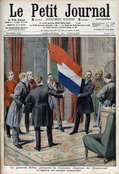 General Pieter Willem Botha Presents the New Flag of Transvaal to the English Colonial Minister Lord Elgin by French School