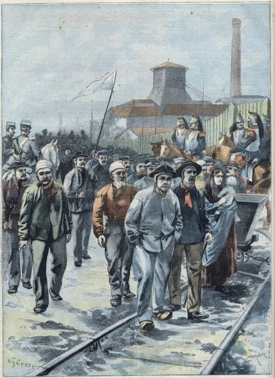 General strike for miners in Northern France, in 