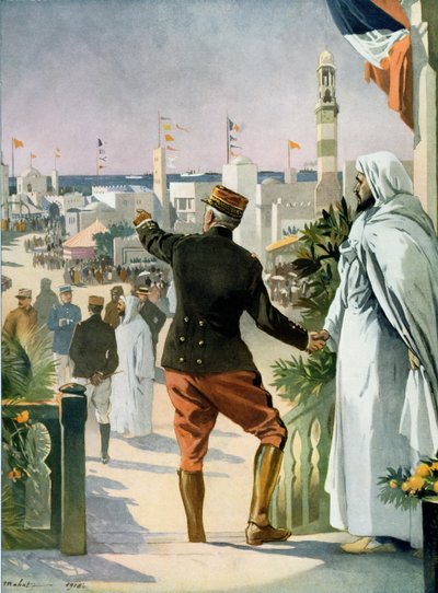 General view of the Franco-Moroccan Exhibition in Casablanca, from Le Monde Illustre by French School