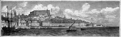 General view of the city of Reggio Calabria, Italy by French School