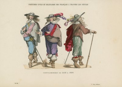 Gentlemen of 1615-1630 by French School