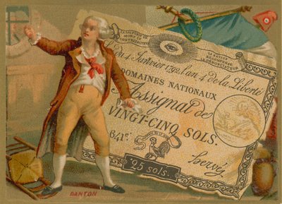 Georges Danton, French Revolutionary politician of the Jacobin party by French School