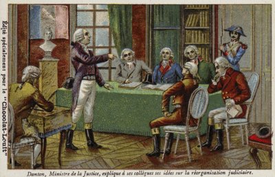 Georges Danton Explaining His Ideas on Judicial Reorganisation to His Colleagues, 1792 by French School