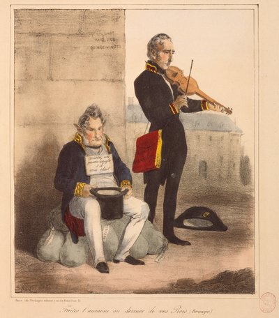 Give alms to the last of your kings by French School