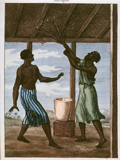 Gold Coast black consulting his destiny, 1812 by French School
