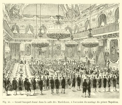 Grand Banquet Given in the Hall of the Marshals on the Occasion of the Marriage of Prince Napoleon by French School