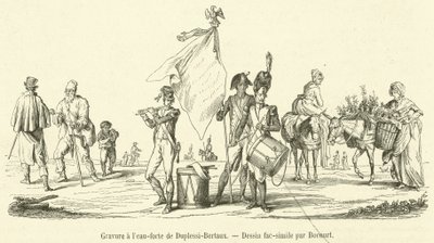 Etching by Duplessi-Bertaux by French School
