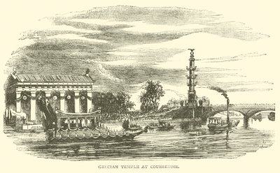 Grecian Temple at Courbevoie by French School