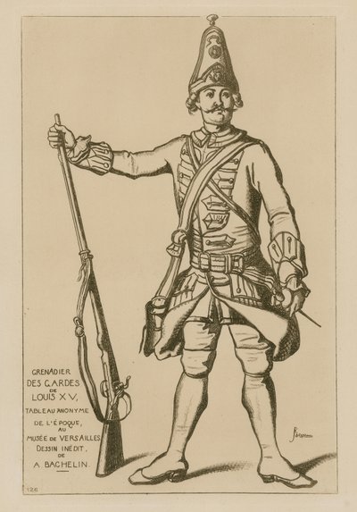 Grenadier of the Guards of Louis XV by French School