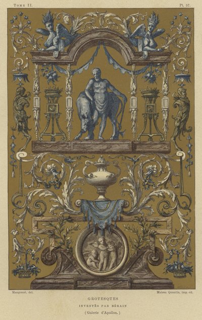 Grotesque Designed by Jean Berain, 17th or 18th Century by French School