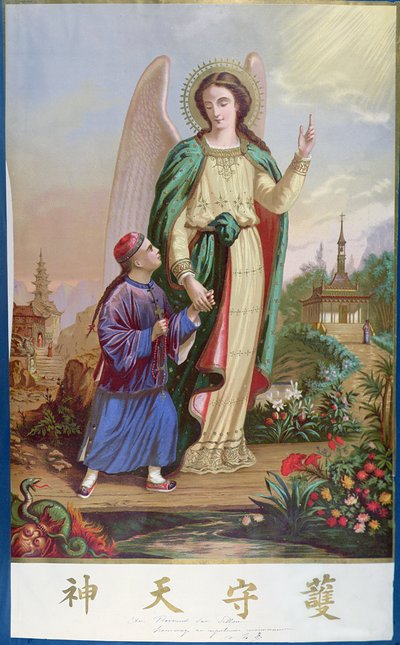 Guardian Angel, Religious Imagery for the Chinese Market by French School