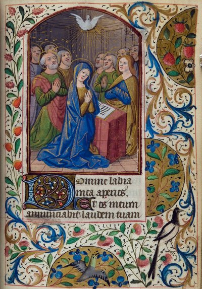 Pentecost, from Book of Hours, Use of Paris, mid-15th century by French School