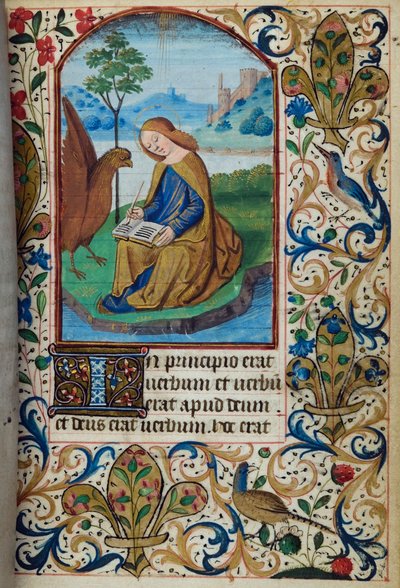 St John the Evangelist (from Book of Hours, Use of Paris, mid-15th century) by French School
