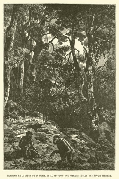 Inhabitants of Greece, Switzerland, and Provence in the Early Pliocene Epoch by French School