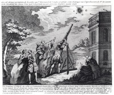 Halleys Comet Observed in 1759 by Cassini III by French School