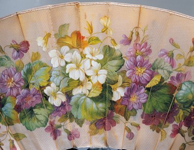 Hand Fan with Floral Motifs, Created by Felix Alexandre, Paris by French School