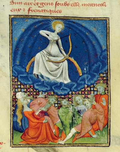 Diana and Her Followers, Lunatics (Worshippers of the Moon), Parisian Copy, c.1410-15 by French School