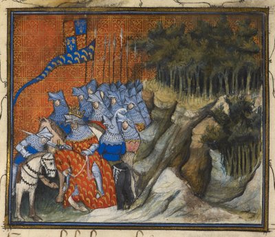 King Richard II knights Henry of Monmouth during the Irish campaign, from Book of the Capture and Death of King Richard II by French School