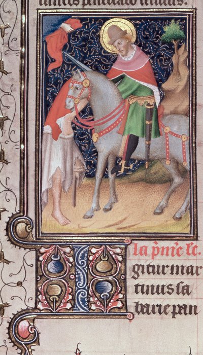 St. Martin of Tours, produced by the circle of the Limbourg Brothers, illuminated in Paris by French School