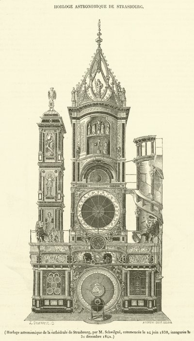 Astronomical clock of the Strasbourg Cathedral by French School