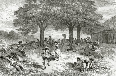 Harvest of Coca, Peru, illustration from Le Tour du Monde magazine, 1877 by French School