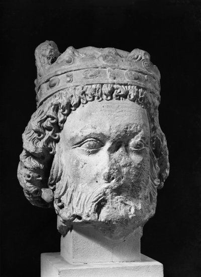 Head of Clothar I, King of the Franks, called the Old by French School