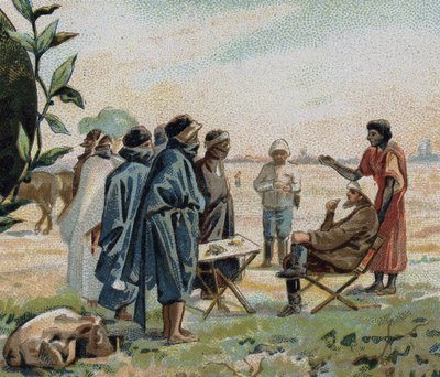 Henri Duveyrier, French geographer and traveler (1840-1892), speaking with the Touareg d