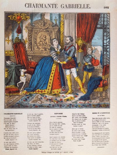 Henri IV (1553-1610), King of France and his Mistress Gabrielle d