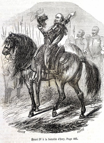 Henri IV at the Battle of Ivry (14/03/1590) by French School