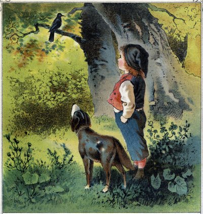 Henri observes a blackbird on a branch in the forest, imagining his life if he were a bird. From 
