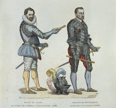 Henri of Guise and Francois de Montmorency, from an engraving of the time by French School