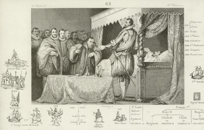 Henry III of France on his deathbed, 1589 by French School
