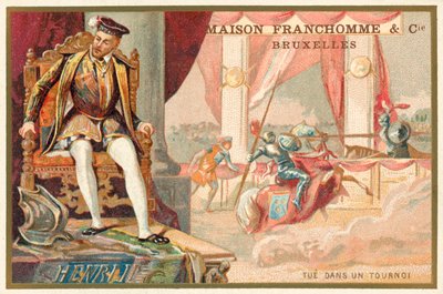 Henry II of France killed at a tournament by Gabriel Montgomery by French School