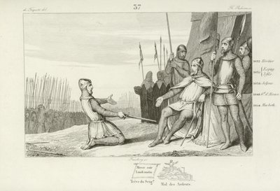 Henry I of France pardoning his brother, Robert le Vieux, 1031 by French School