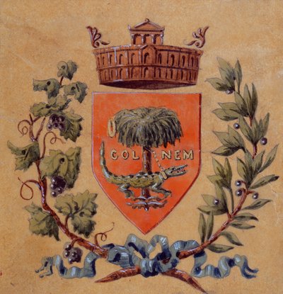 Heraldic Arms of the City of Nimes by French School