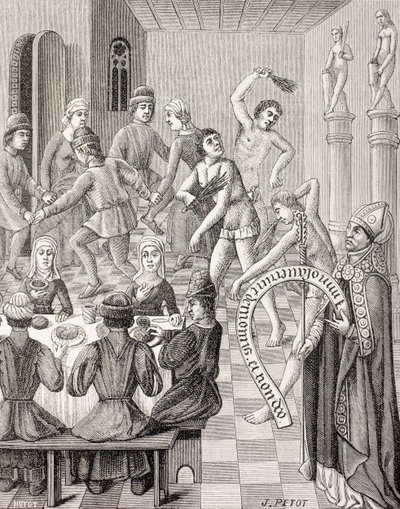 Heresy of the Flagellants, c.1880 by French School