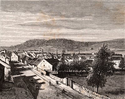 Hericourt - department of Saone-et-Loire - engraving in La France illustree: geography, history, statistical administration by V.A. Malt-Brown. 1884 by French School