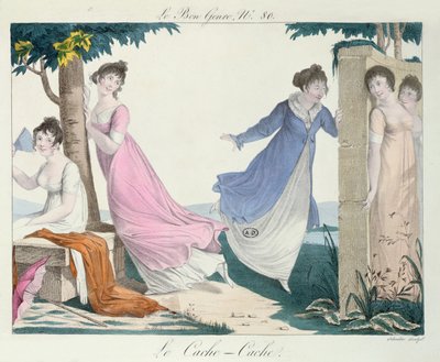 Hide-and-Seek, illustration from Le Bon Genre, early Nineteenth century by French School