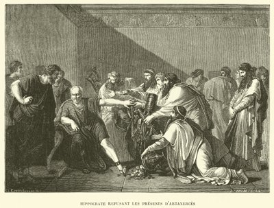 Hippocrates refusing the gifts of Artaxerxes by French School