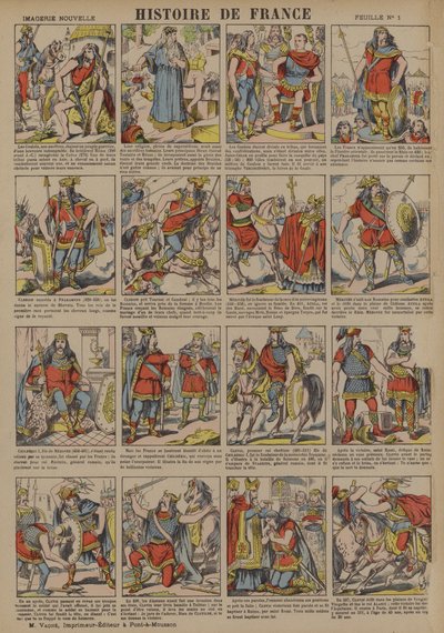 History of France from the Time of the Gauls to the Reign of Clovis (colour litho) by French School