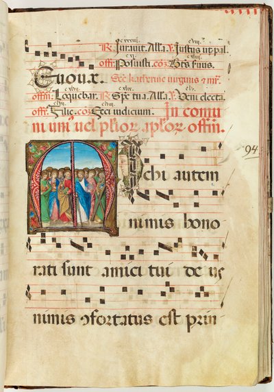 Holy Apostles, Gradual, f.94 by French School
