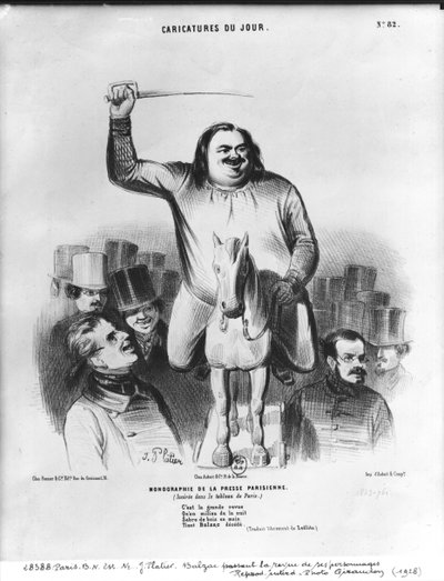 Honore de Balzac passing in review his characters by French School