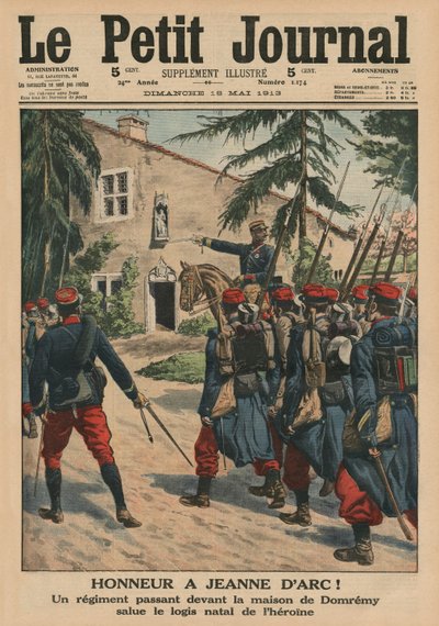 Honour to Joan of Arc, a Regiment Saluting the Birthplace of the Heroine at Domremy, front cover illustration from 